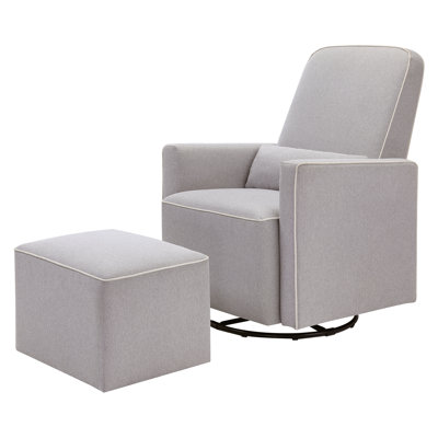 Olive Swivel Glider with Ottoman