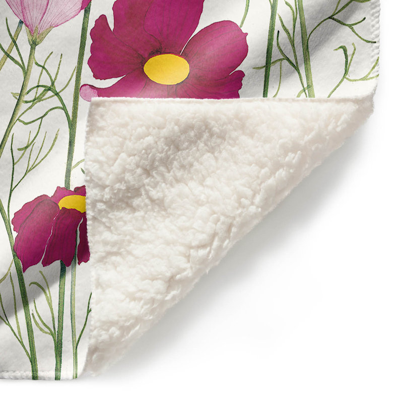 Couverture sherpa cosmos doux rose, l 51 po x L 60 po