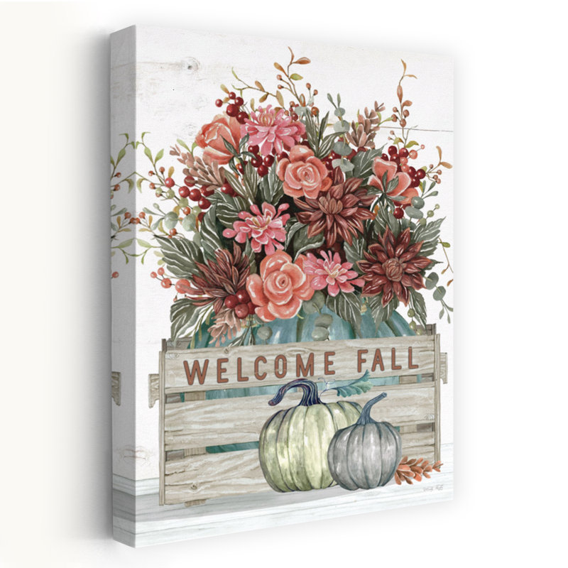 «Welcome Fall», art floral contemporain, H 24 po x l 16 po