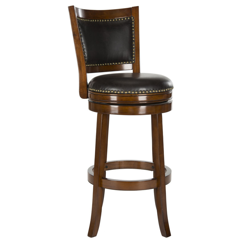 Brockway Swivel Bar Stool, Walnut / Brown