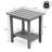 Kellie 16" Modern Gray Acacia Wood Outdoor Side Table, 2-Tier Slatted Rectangular Weather-Resistant Patio End Table for Garden-1872957645