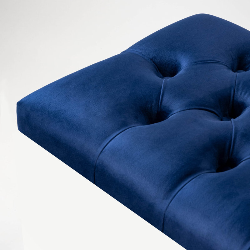 Luczak Upholstered Headboard, 100 x 45 cm, Navy Blue