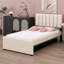 Lit plateforme tapissier avec lit gigogne-69841874