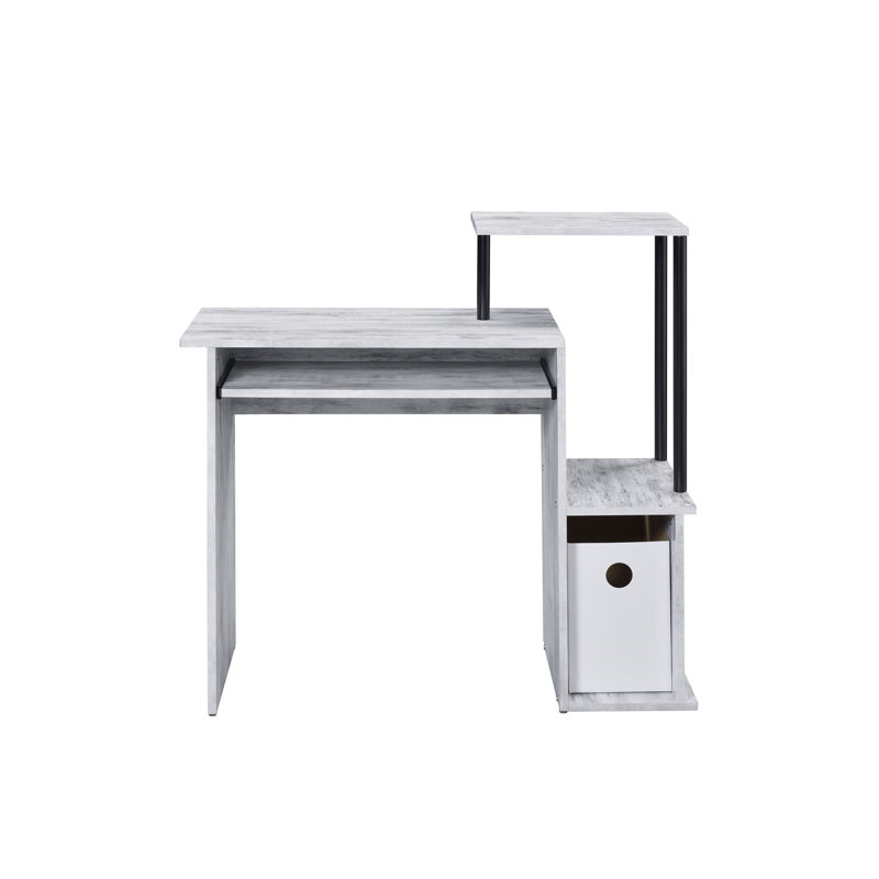 Lyphre Antique White Finish Computer Desk (Not Including Office Chair), Antique White