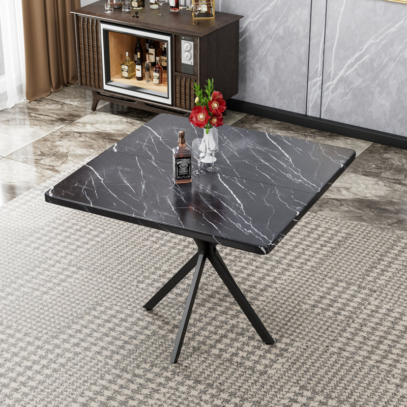 Table de salle à manger Mid Century, Black