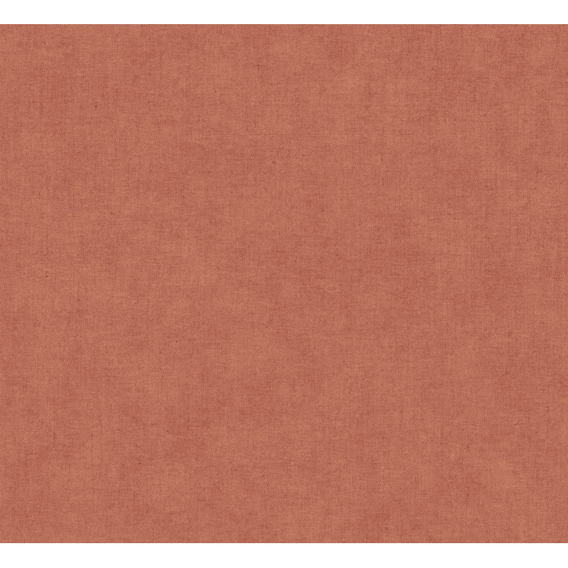 Papier peint imitation lin Nuovo Rust, Rouge