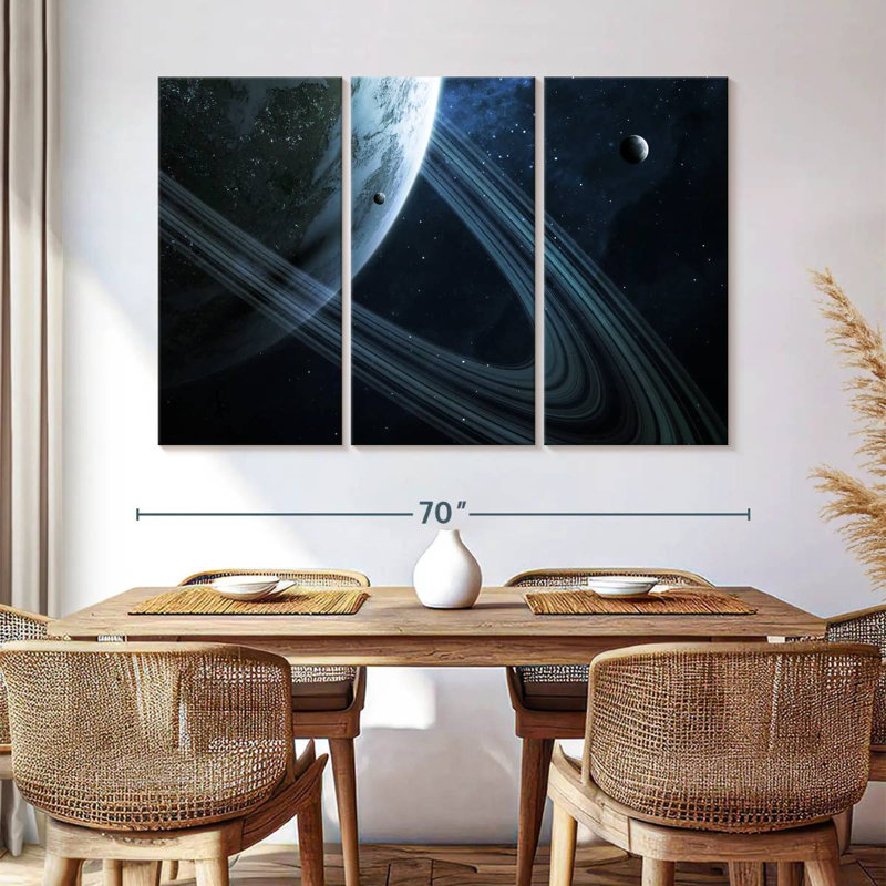 Oberle Earth-Like Ringed Planet, 42" H x 65" W