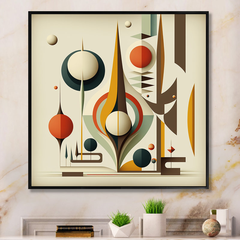 Impression sur cadre rétro sur toile Mid-Century Vintage VI - Floater, L 16 po x H 16 po, Noir