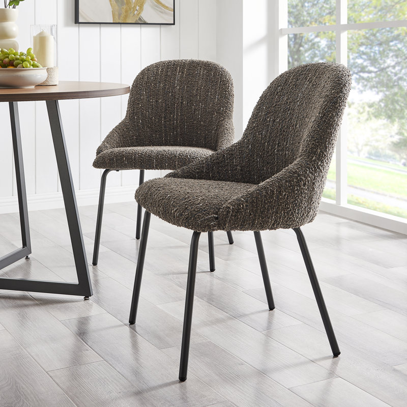 Hanschen Fabric Dining Side Chair, Brown