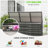 175 Gallon Outdoor Storage Box With Inner Liner, PE Rattan Wicker Deck Box With Pneumatic Bar Lift For Indoor & Outdoor, Patio Furniture Cushions, Pool Toys, Garden Tools-125246315