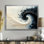 «Droitwich», art mural noir et blanc, «Sprial»