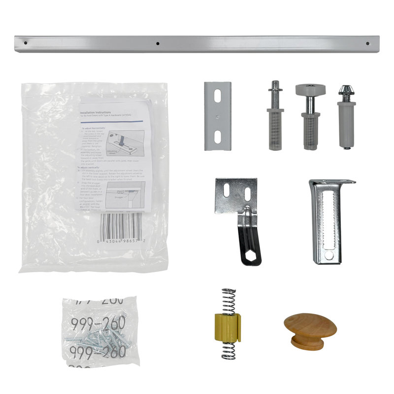 Porte pliante moderne à panneau plat 72 po X 84 po Porte de grange coulissante en MDF blanc avec trousse de quincaillerie