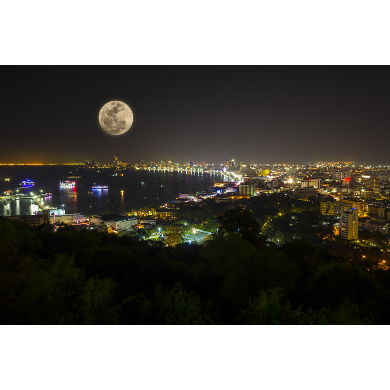Pattaya Full-moon by Next143 - Wrapped Canvas Print, 30cm H x 46cm W