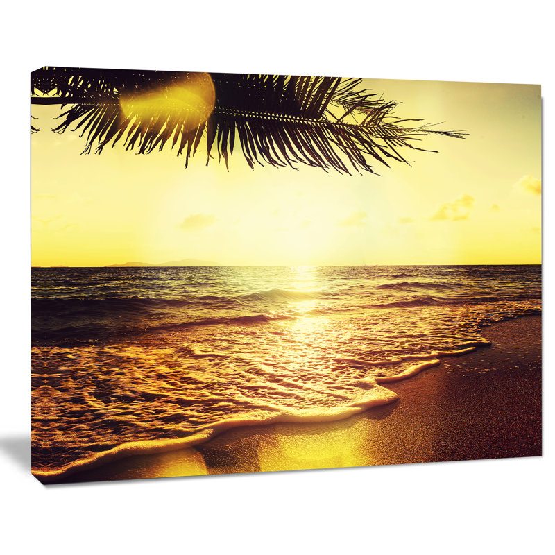 « clear yellow », reproduction de photo sur toile tendue, reproduction de photo à large mer tropical