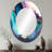 Starkesha Blue Purple Abstract Geode I - Marble Large Wall Mirror, Modern Unique Mirror, Printed Metal Art-871141588-871141591