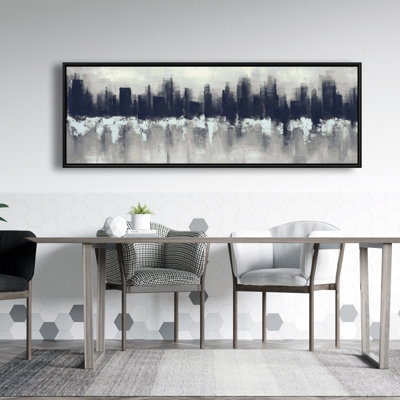 Dark City - Shapes, toile encadrée décorative industrielle