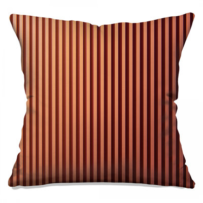 Vertical Orange Stripes Double Sided Throw Pillows