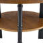 Ensemble de 2 tables basses et tables d'appoint rondes, formation de vide en PVC, table basse de 31,5 po avec rangement et table d'appoint de 15 po, ensemble simple, idéal pour le salon et la chambre à coucher.-129872073