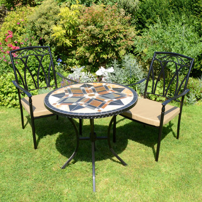 Darwin 2 Seater Bistro Set with Cushions