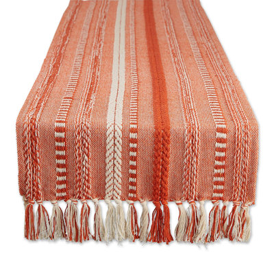 Farmhouse Braided Stripe Table Runner Collection(Vintage Red)