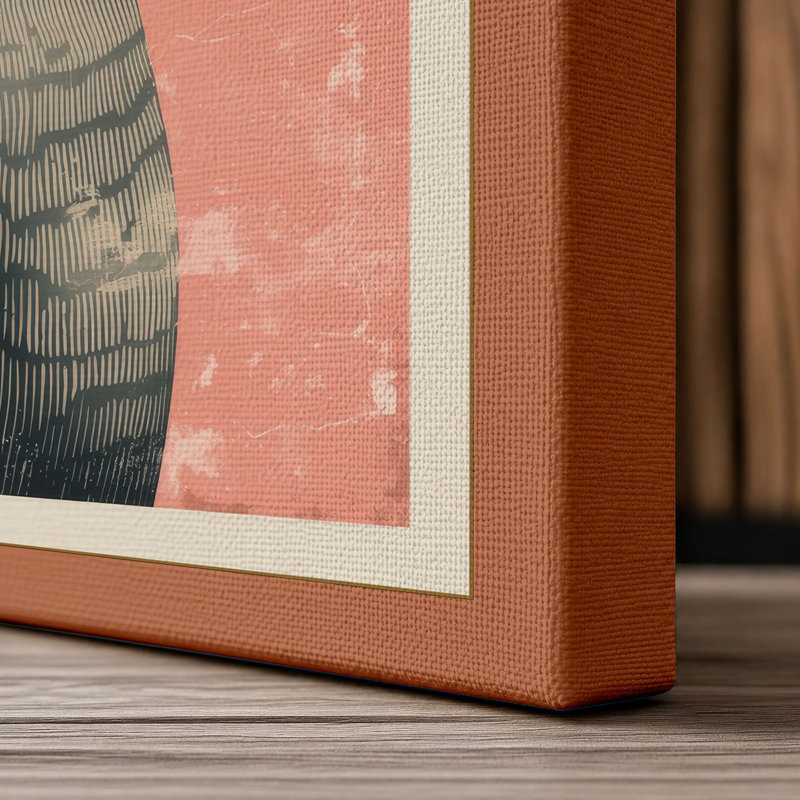 Seal Portrait Coastal 1 Piece Wrapped Canvas Wall Art, 36x24 - 91.4 x 61.0 cm, Terracotta Border