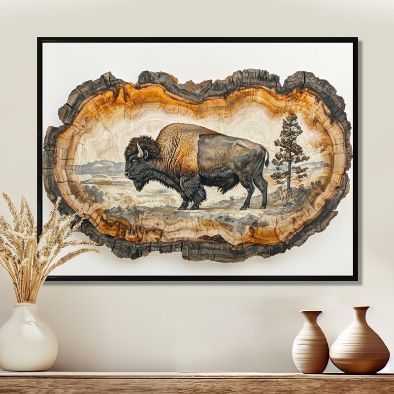 Gianluka II - Animals Large Wall Art, H 12 po x l 20 po, Cadre flottant, Noir