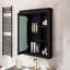Armoire à pharmacie 35 po x 27,5 po, armoire de rangement murale pour salle de bain, armoire murale moderne avec miroir, armoire à miroir avec 6 tablettes ouvertes (meuble-lavabo non inclus)