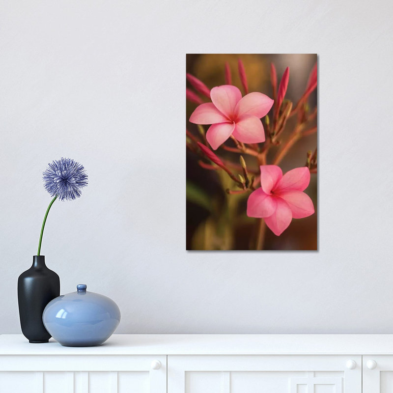 Pink Flowers 1 Piece Wrapped Canvas Wall Art, 30.48 cm H x 45.72 cm W