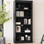 Bibliothèque noire à hauteur de 83,4 po avec 5 tablettes réglables