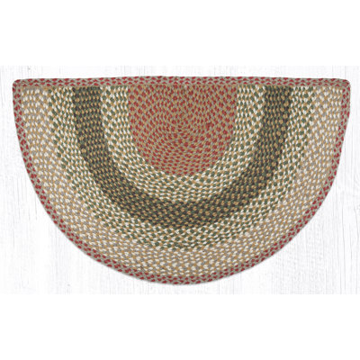  Large Jute Rug Slice Accent 24"x39"