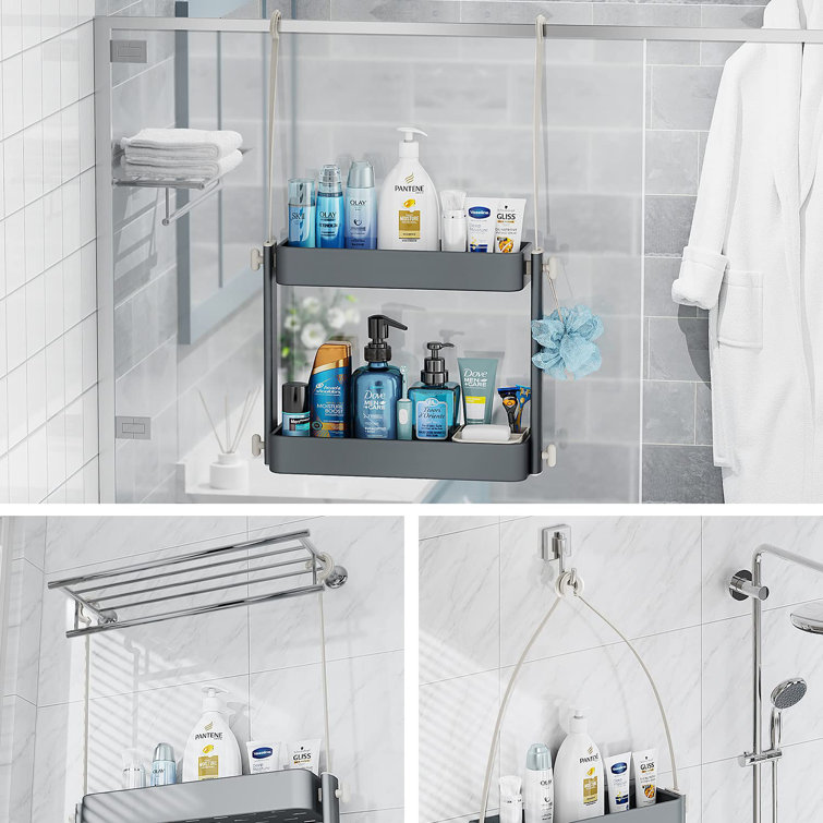 Makensey Adhesive Shower Shelf (Set of 2) Rebrilliant Finish: Green