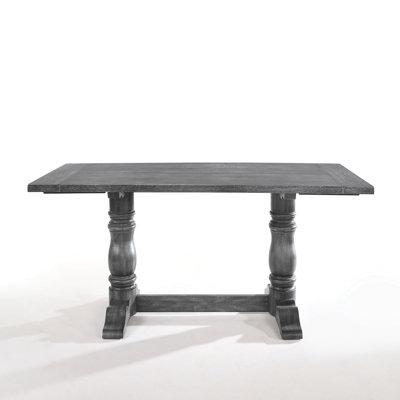 Weathered Gray Finish Dining Table