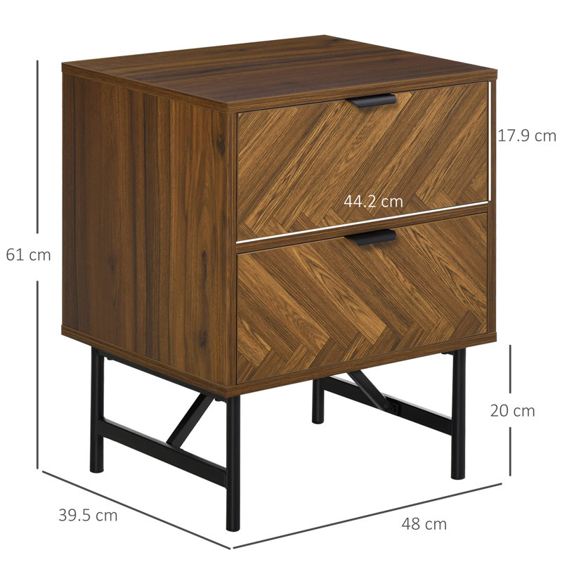Richy 48cm W Bedside Table
