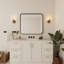 Élégant miroir encadré en aluminium avec coin arrondi pour une décoration intérieure élégante-512941706-513305233-508619669
