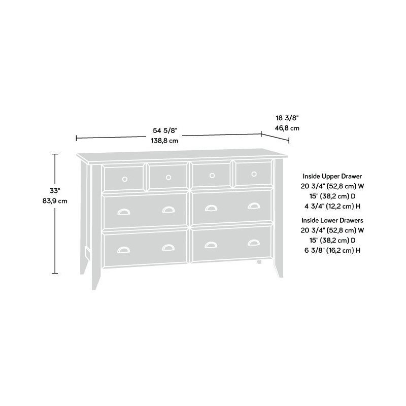 Damian Dresser Jw, White/Silver
