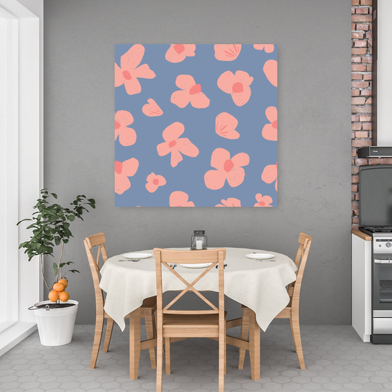 Abstrait, fleurs roses abstraites, art floral moderne, nature