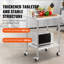 Table de travail en acier inoxydable 61 x 76 x 97 cm, équipée de 4 roulettes, 3 niveaux de hauteur réglables, table de préparation alimentaire robuste pour cuisines professionnelles et restaurants, argent-139081675