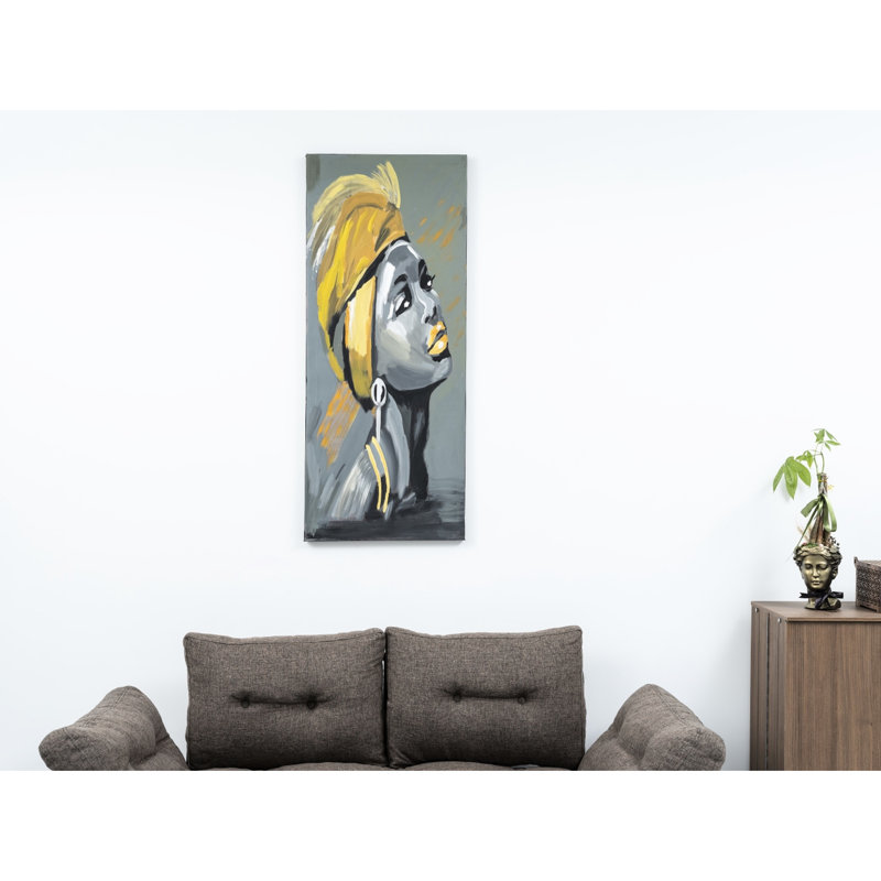 Bewitching, peinture murale sur toile grise de 47 po x 19 po peinte à la main pour des intérieurs enchanteurs ravissant de magnifiques maisons