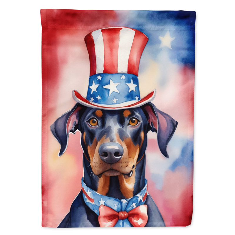 Drapeau patriotique du jardin américain, Red Doberman Pinscher