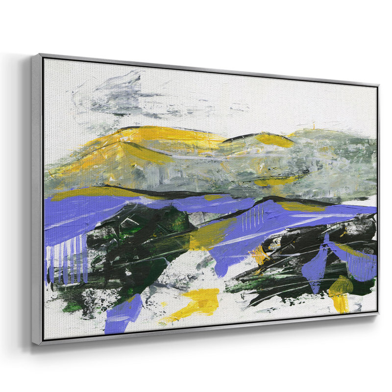Silent Mountain Iv, reproduction d'art sur toile, H 27 po x l 41 po x P 2 po, Argent