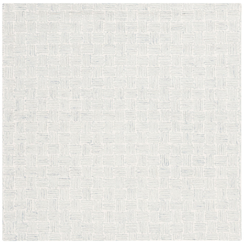 Tapis Micro-Loop 537 ivoire / gris, Carré 5 pi