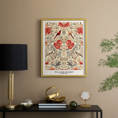 WM MORRIS Series LXIV Framed Print - Solid Wood