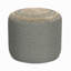 Pouf rond tressé - gris tourterelle