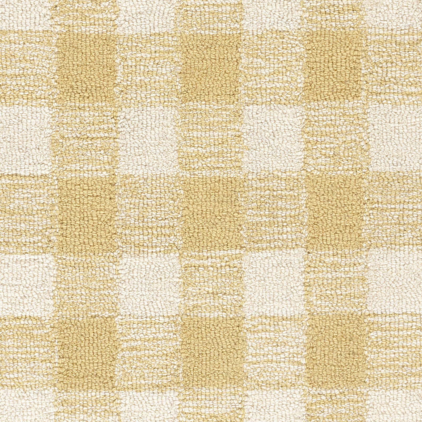 Lola Yellow Hand-Tufted Plaid Wool Rug, Runner 2'3" x 8'