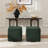 18.5" Wide Modern Square Boucle Upholstered Ottoman Set of 2-2132359226