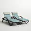 Ensemble de chaise longue inclinable en aluminium thermolaqué Fionnula-28468521