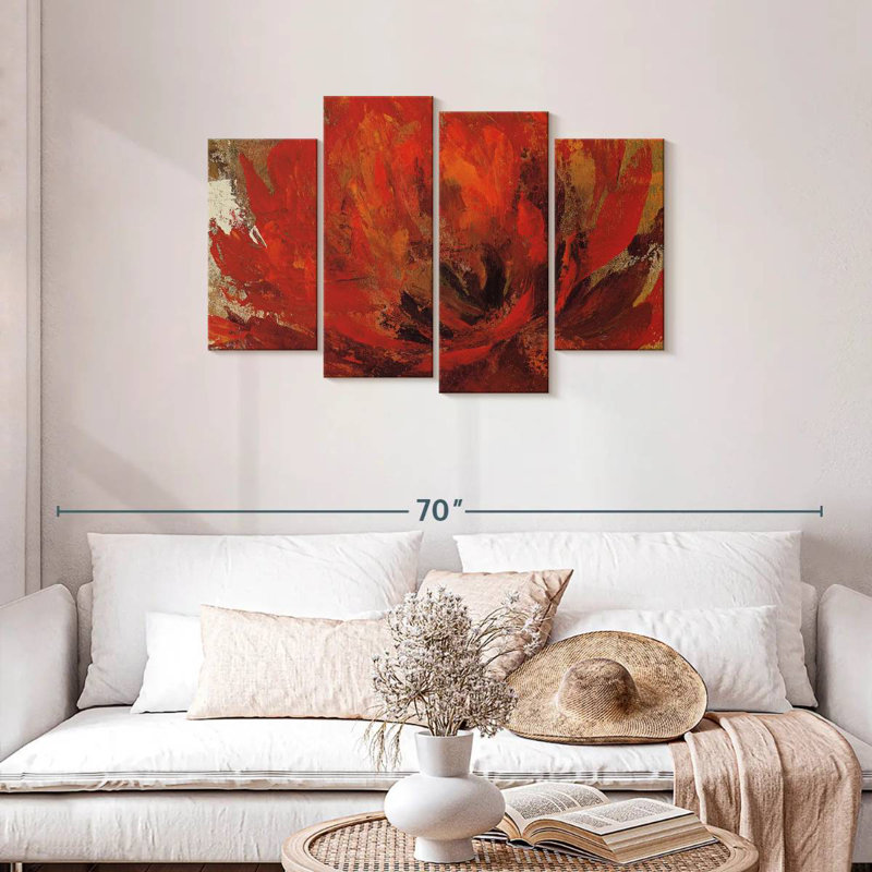 Harnek Fiery Dahlias II, 27" H x 43" W