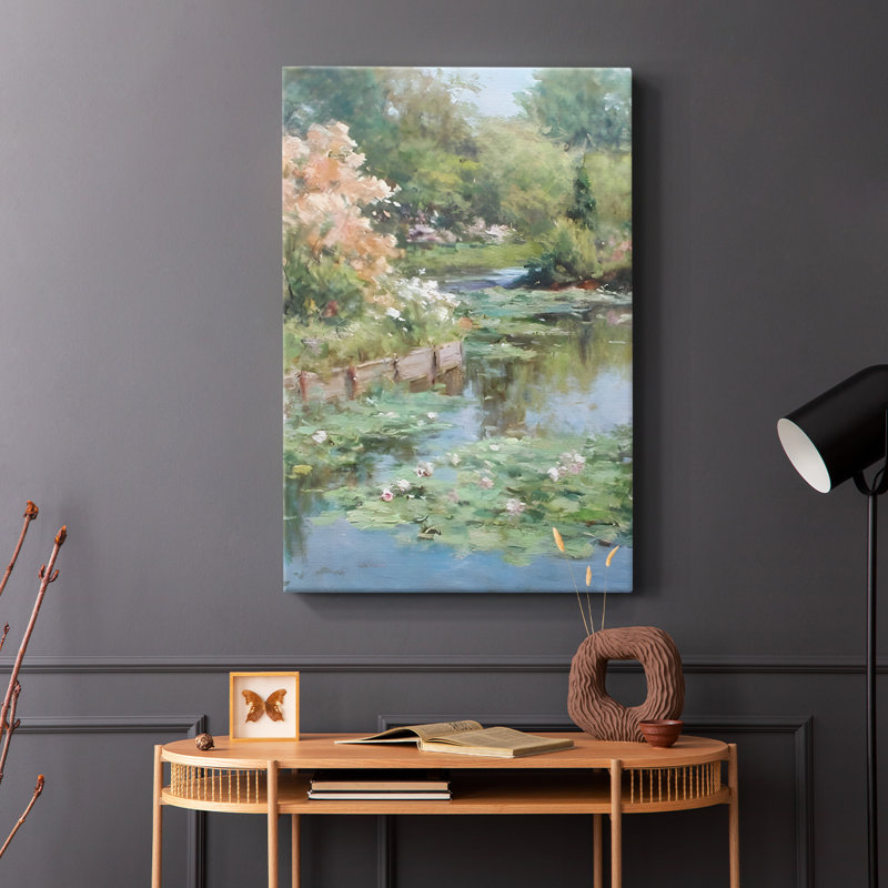 Paysage rétro XCV III - galerie Cavas enveloppé, H 18 po x l 12 po