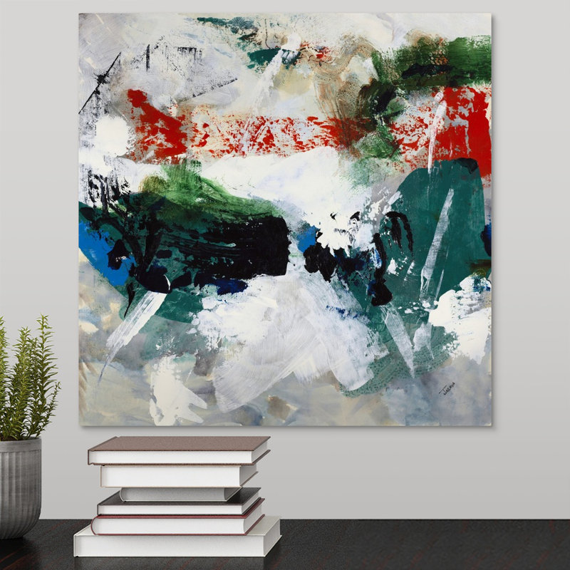 « escape i », peinture sur toile, H 16 po x l 16 po x P 1,25 po, Toile tendue