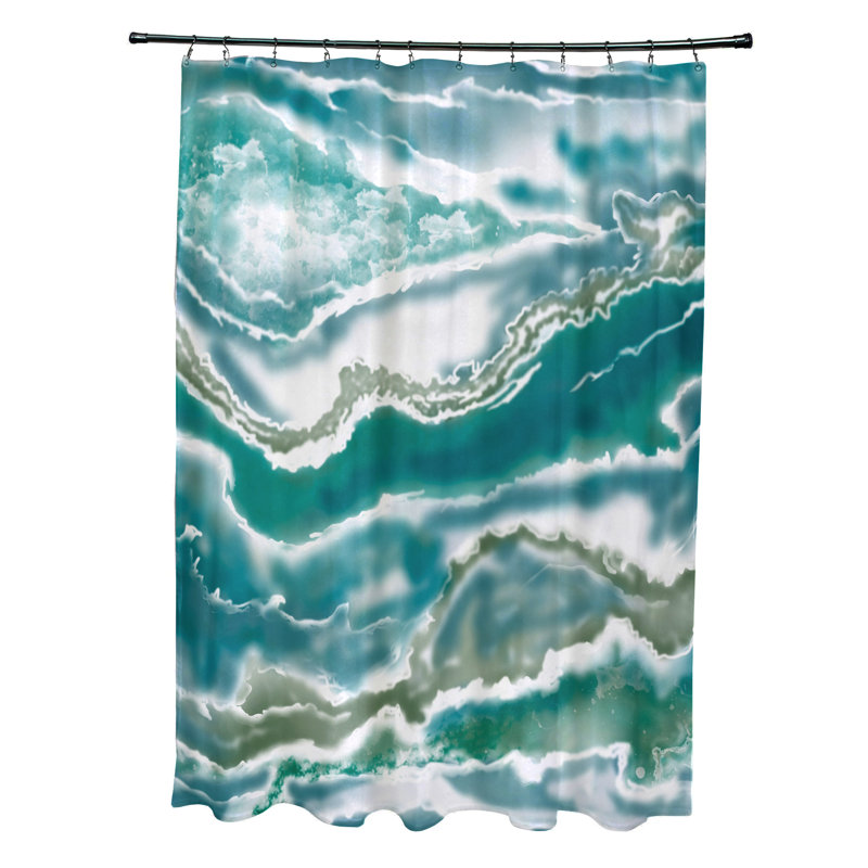 Lolo Floral Shower Curtain, Teal